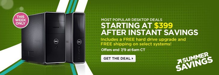 Most popular desktop deals starting at $399 after instant savings. | Get the Deal