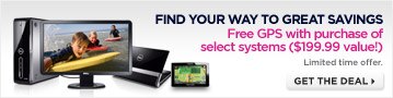 Free GPS with purchase of select systems ($199.99 value)! | Get the Deal