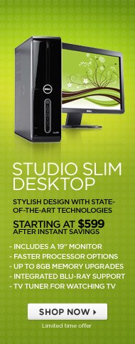 Studio Slim desktop. Starting at $599 | Shop Now