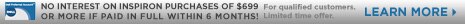 No interest on Inspiron purchases of $699 or more if paid in full within 6 months!|Learn more