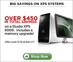 Over $450 in total savings on a Studio XPS 8000. Includes a free memory upgrade! | Shop Now