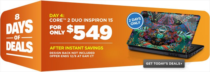 Core 2 duo Inspiron 15  for only $549 after instant savings|Get Today's deals
