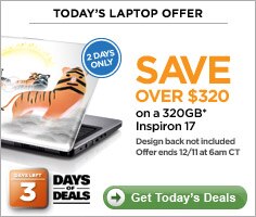 Save over $320 on a 320gb inspiron 17 |Get Today's deals