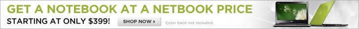 Get a Notebook at the Netbook price .Starting at only $399| Shop Now