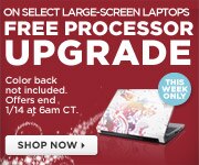 Our best deals just got better free processor upgrade on select laptops. | Shop Today.