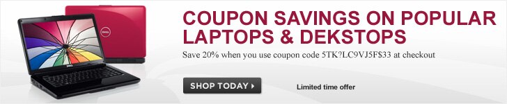 Coupon Savings on Popular Laptops and Desktops. Save 20% when you use coupon code. | Shop Today