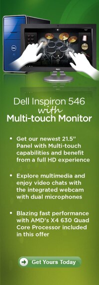 Dell Inspiron 546 with Multi-touch Monitor. | Get Yours Today.