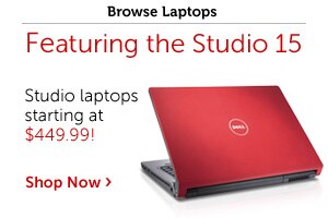 Studio Laptops starting at $449.99! | Shop now.