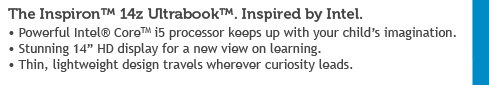 The Inspiron 14z Ultrabook. Inspired by Intel