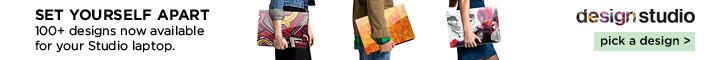 Design Studio - Set yourself apart - 100+ designs now available for your Studio laptop | Pick a design!