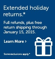 Extended holiday returns.*