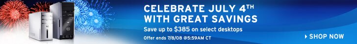 Celebrating 4th of July with Great Savings! Save up to $385 instantly on select Desktop purchase!