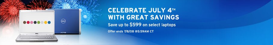 Celebrate July 4th with great savings - Save upto $599 on select laptops