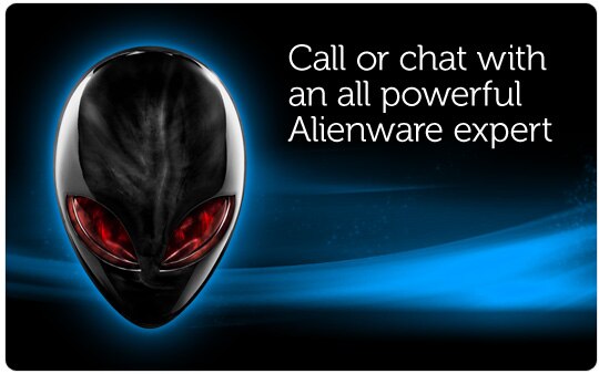 Call or chat with an all powerful Alienware expert