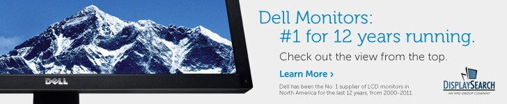 Dell Monitors: No 1 for 12 years running