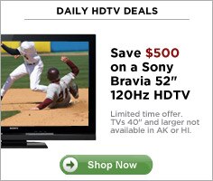 Save $500 on a Sony Bravia 52-inch 120Hz HDTV | Shop Now