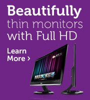 Beautifully thin monitors with full HD