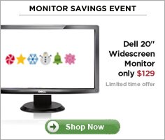 Dell 20-inch widescreen Monitor only $129| Shop Now