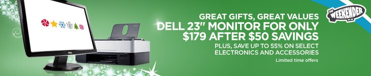 Great Gifts, Great Values Dell 23-inch Monitor for only $179 after $50 savings