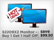 Save $99.50 S2209X2 Monitor - Buy one get 1 half off 