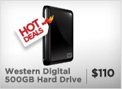 $100 Western Digital 500GB Portable Hard Drive 