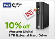 Western Digital 1TB External Hard Drive. | 10% Off.