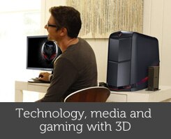 Technology media and gaming with 3D
