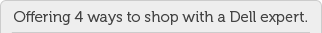Offering 4 ways to shop with a Dell expert.