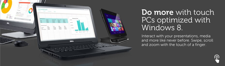 Do more with touch PCs optimized with Windows 8