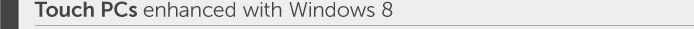 Touch PCs enhanced with Windows 8