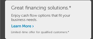 Great financing solutions.*
