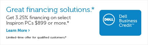Get 3.25% financing on select Inspiron PCs $899 or more.*