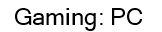 Gaming: PC
