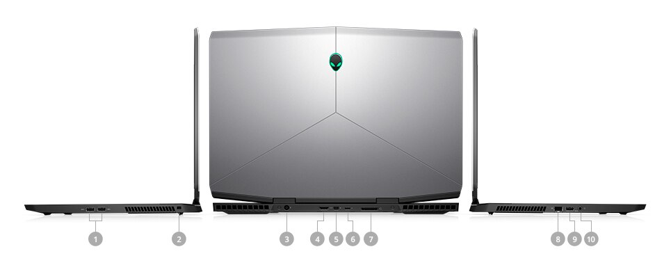 Alienware m17 Gaming Laptop-Ports & Slots Alienware m17 Gaming Laptop-Ports & Slots