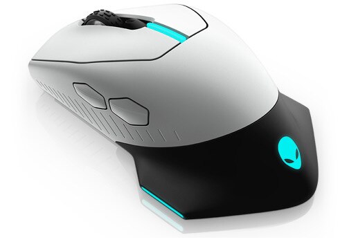 Alienware Wired/Wireless Gaming Mouse - AW610M - Lunar Light