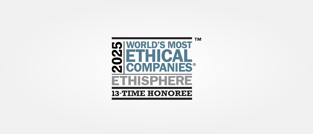 Ethisphere World's Most Ethical Companies 2025 badge. 13-time honoree.