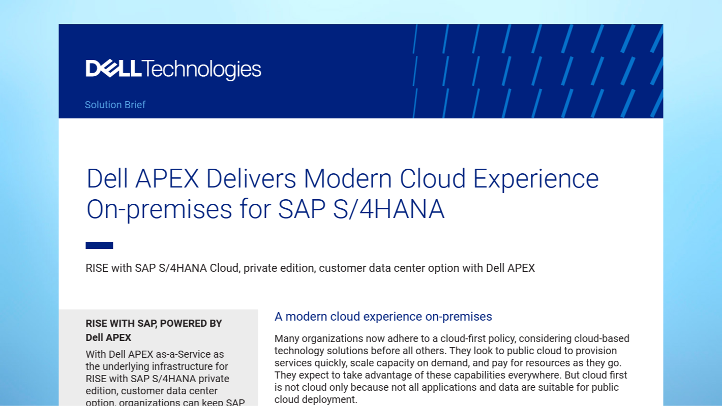 Dell APEX delivers