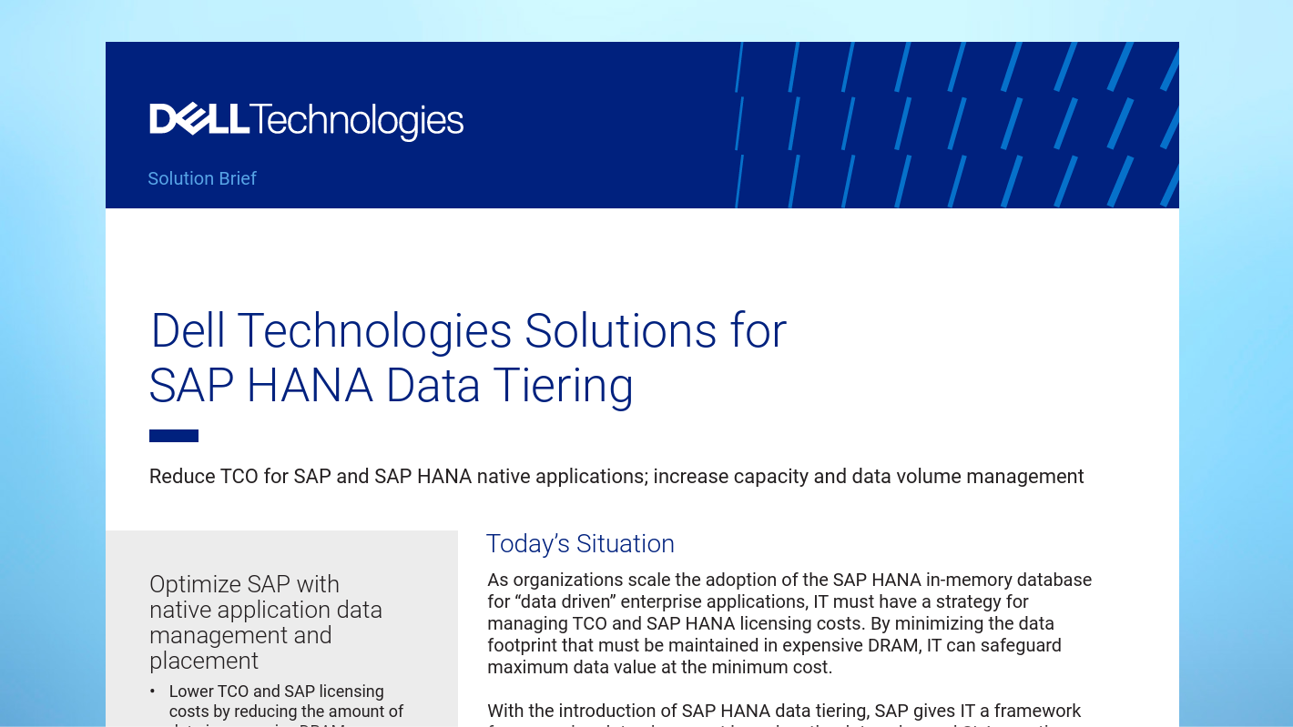Designed for SAP HANA data tiering