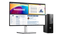 Dell OptiPlex 7010 Small Form Factor and Dell monitor.