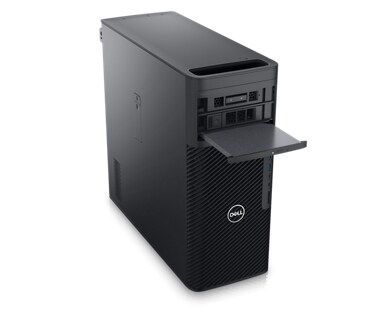 Picture of a Dell Precision 7865 Tower Workstation showing the product CD reader.  