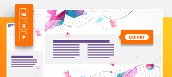 Export to popular file formats