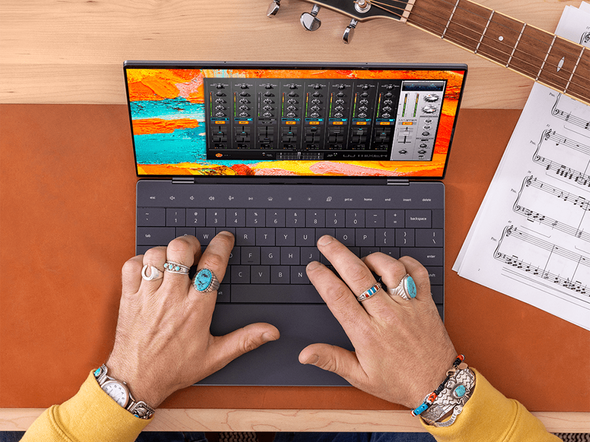 Music editing photo on XPS Laptop