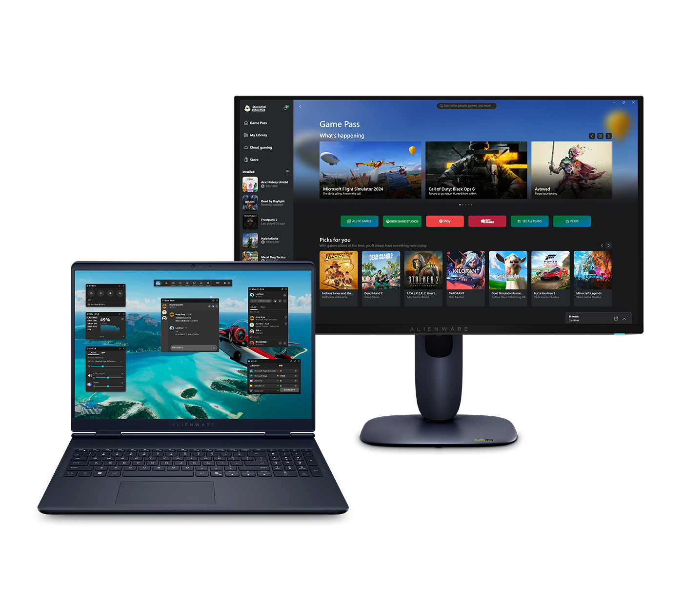 Alienware Gaming Laptop and Monitor