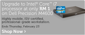 Upgrade to Intel Core i7 processor at only RM 1 Upgrade to Intel Core i7 processor at only RM 1