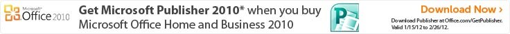 Did you buy, install, and activate Microsoft Office Home and Business 2010? Download Microsoft Publisher.