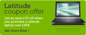 Coupon on Latitude laptops
