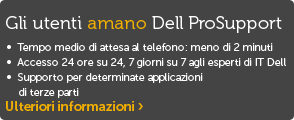 Gli utenti amano Dell ProSupport