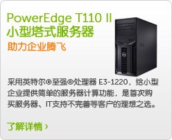 PowerEdge T110 II超小型机架式服务器