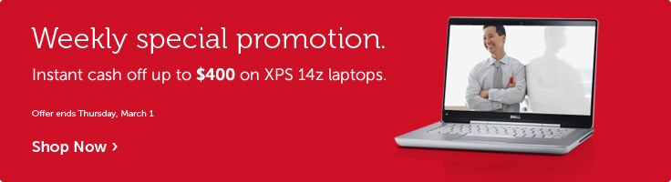 Dell XPS Laptop Promotion