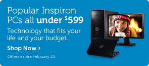 Popular Inspiron PCs all under $599.
